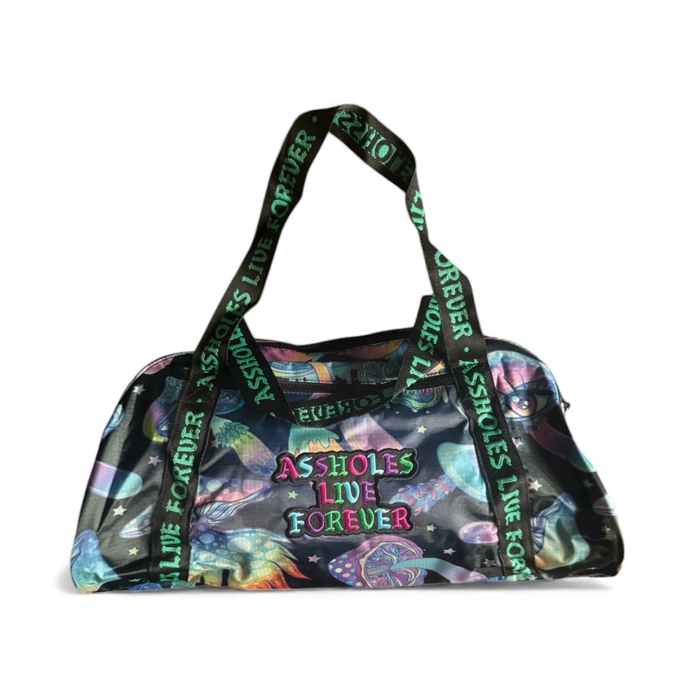 •Psychedelic• “Have a Nice Trip” Unisex Duffle – Assholes Live Forever Edition - Picture 2 of 5